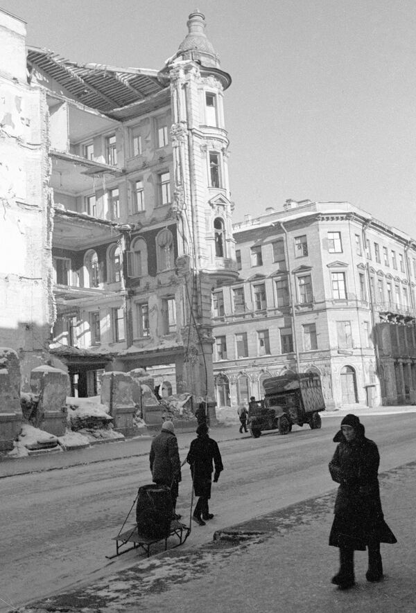 列宁格勒受损的房屋 - 俄罗斯卫星通讯社