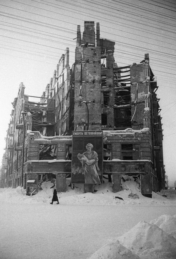 列寧格勒受損的房屋 - 俄羅斯衛星通訊社
