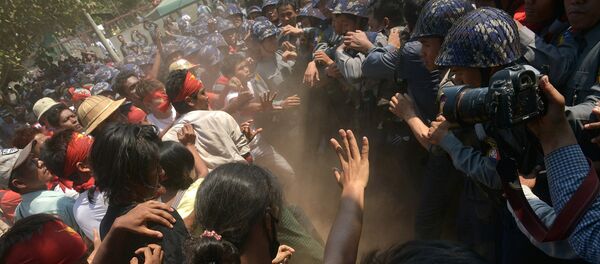 缅甸若开邦示威冲突 - 俄罗斯卫星通讯社