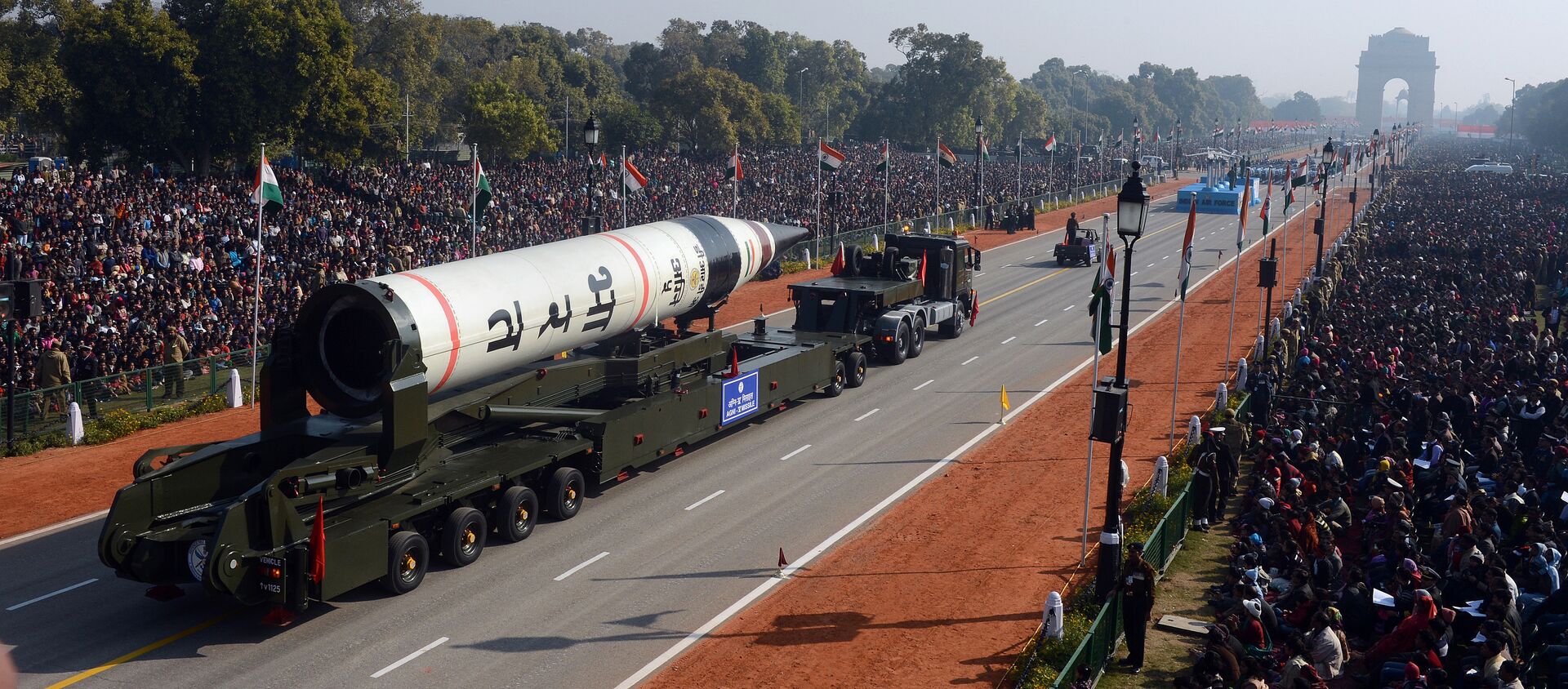 Missile Agni V is displayed during the Republic Day parade in New Delhi  - 俄罗斯卫星通讯社, 1920, 04.03.2020