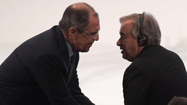 联合国秘书长与拉夫罗夫讨论俄罗斯与联合国的合作事宜 - 俄罗斯卫星通讯社