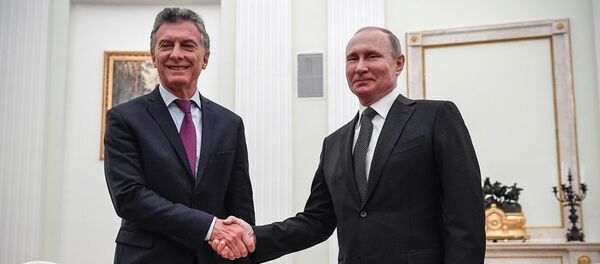 俄罗斯总统普京与阿根廷总统马克里 俄罗斯总统普京与阿根廷总统马克里 - 俄罗斯卫星通讯社