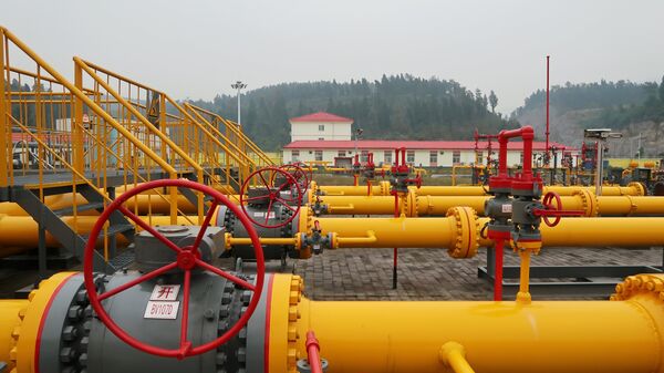 A pressure-boosting station run by Sinopec is seen at Fuling shale gas field in Chongqing - 俄罗斯卫星通讯社