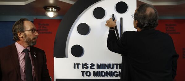 末日钟被拨至距离核灾难午夜仅剩2分钟 - 俄罗斯卫星通讯社