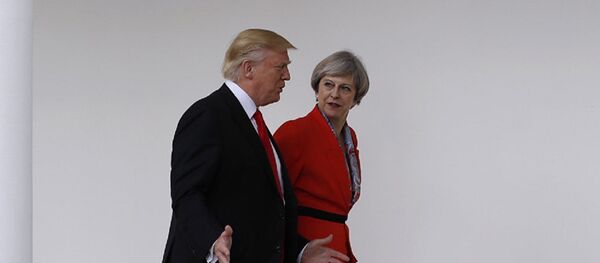 美国总统特朗普与英国首相特蕾莎·梅 美国总统特朗普与英国首相特蕾莎·梅 - 俄罗斯卫星通讯社
