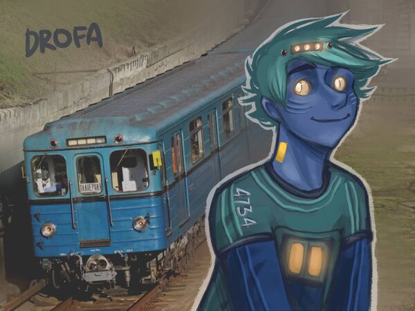 鐵路剛弄工作人員也注意到了索菲亞的作品。 (圖為運行時間最久的莫斯科地鐵列車) - 俄羅斯衛星通訊社