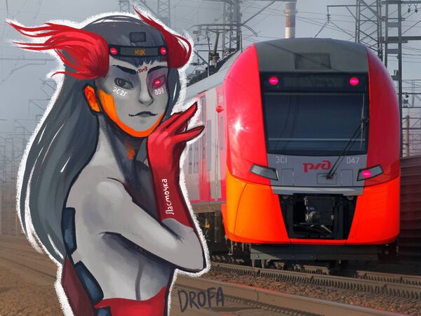 索菲亚在Facebook网页上写道，她非常喜欢电气火车和火车，喜欢地铁的气味，希望能在铁路部门工作。 (图为莫斯科中心环线列车燕子号) - 俄罗斯卫星通讯社