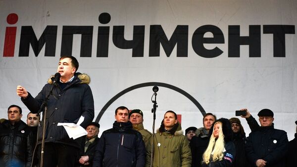萨卡什维利拥护者要求波罗申科前往独立广场当众宣布下台 - 俄罗斯卫星通讯社