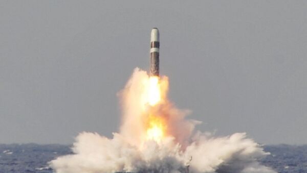 A UGM-133A Trident II ballistic missile launch - 俄罗斯卫星通讯社