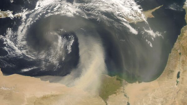 Dust Storm off Egypt - 俄羅斯衛星通訊社
