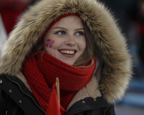 冬奥会上的挪威美女啦啦队员 - 俄罗斯卫星通讯社