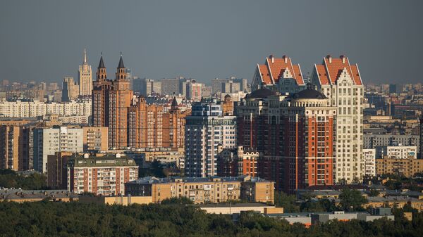 Вид на жилые дома города Москвы - 俄羅斯衛星通訊社
