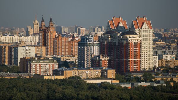 Вид на жилые дома города Москвы - 永利官网卫星通讯社