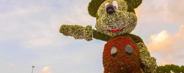 鮮花版世界最高米老鼠現身迪拜用 - 俄羅斯衛星通訊社