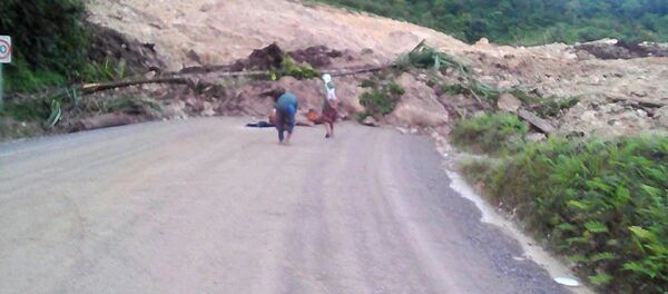 Оползень после землетрясения в Папуа-Новой Гвинее - 俄罗斯卫星通讯社