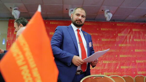 俄羅斯共產黨人黨候選人馬克西姆·蘇萊金 - 俄羅斯衛星通訊社