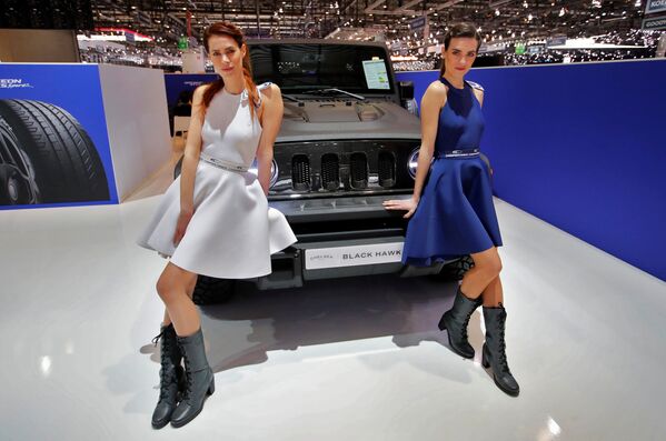 切尔西卡车公司展台的黑鹰汽车模型 - 俄罗斯卫星通讯社