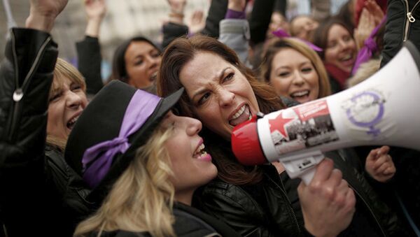 西班牙工會：該國超過500萬人參加女權主義罷工 - 俄羅斯衛星通訊社