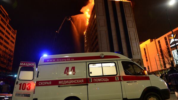 俄车臣首府高楼着火疏散200多人 - 俄罗斯卫星通讯社
