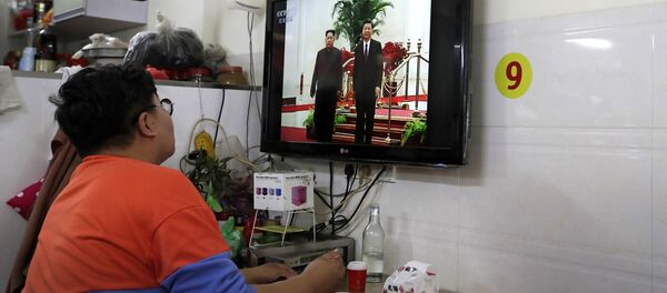 习近平同朝鲜劳动党委员长金正恩举行会谈 - 俄罗斯卫星通讯社