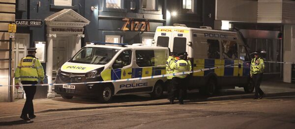 Полиция на улице Castle street британского города Солсбери рядом с местом, где был найден в тяжелом состоянии экс-полковник ГРУ  Сергей Скрипаль - 俄罗斯卫星通讯社