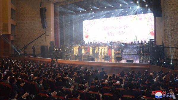 Участники южнокорейских поп-групп во время выступления в Пхеньяне, КНДР - 俄羅斯衛星通訊社