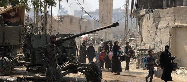 自敘實施人道主義停火以來15.7萬人撤離東古塔 3.3萬人離開杜馬鎮 - 俄羅斯衛星通訊社