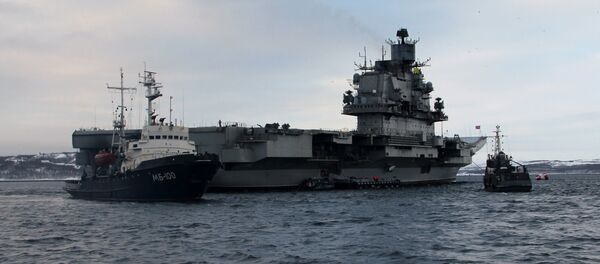 库兹涅佐夫海军上将号航空母舰 - 俄罗斯卫星通讯社