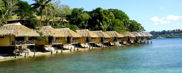 Tourist bungalows on Iririki island, Vanuatu - 俄罗斯卫星通讯社