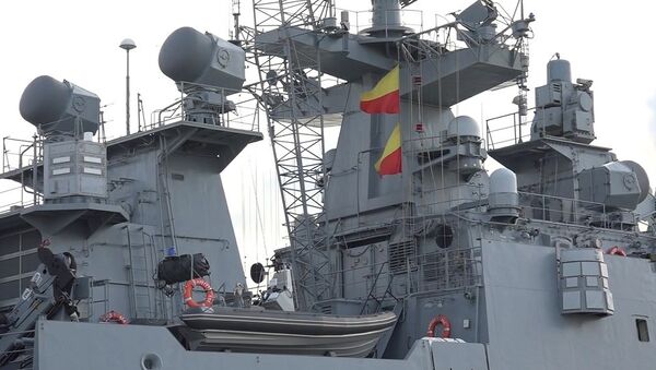 两艘配备“口径”导弹的俄罗斯军舰进入叙利亚塔尔图斯港 - 俄罗斯卫星通讯社