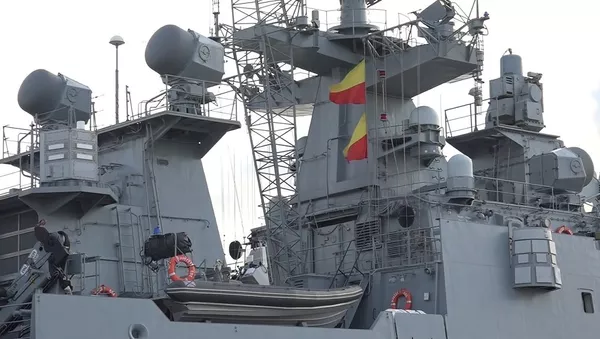 兩艘配備“口徑”導彈的俄羅斯軍艦進入敘利亞塔爾圖斯港 - 俄羅斯衛星通訊社
