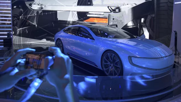 LeEco LeSEE self-driving electric concept car at the Beijing International Automotive Exhibition in Beijing - 俄羅斯衛星通訊社
