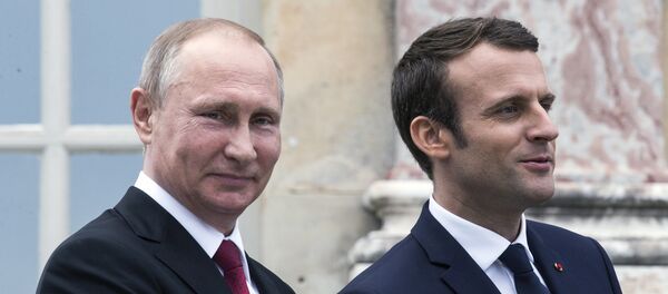 Президент РФ Владимир Путин и президент Франции Эммануэль Макрон - 俄罗斯卫星通讯社