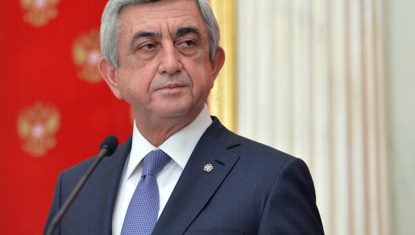 Президент Армении Серж Саргсян - 俄罗斯卫星通讯社