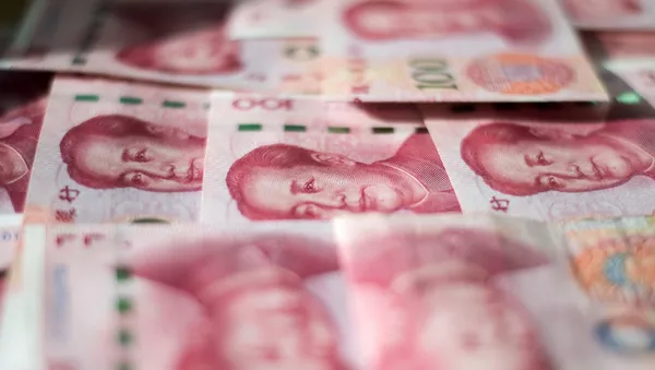 Chinese 100 yuan notes in Beijing