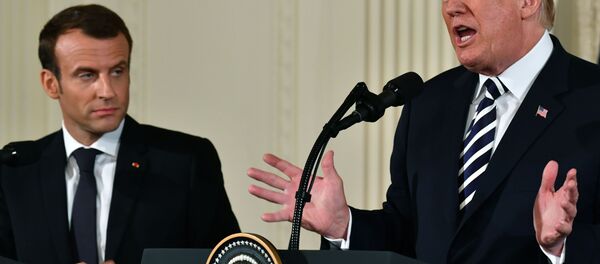 法國總統馬克龍和美國總統特朗普 - 俄羅斯衛星通訊社