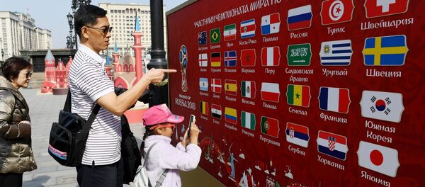 世界杯赛期间在莫斯科的中国游客 - 俄罗斯卫星通讯社