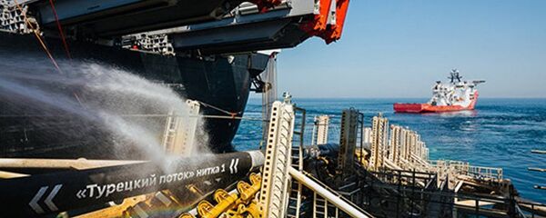 俄氣公司結束“土耳其流”第一條支線建設 俄氣公司結束“土耳其流”第一條支線建設 - 俄羅斯衛星通訊社