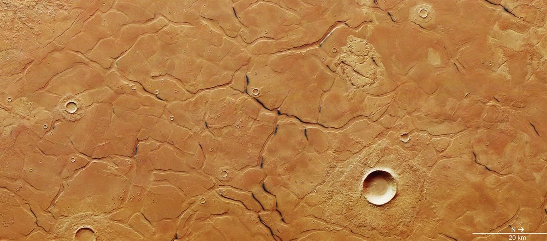 Похожая на лабиринт геологическая структура на Марсе - 俄罗斯卫星通讯社, 1920, 11.02.2021