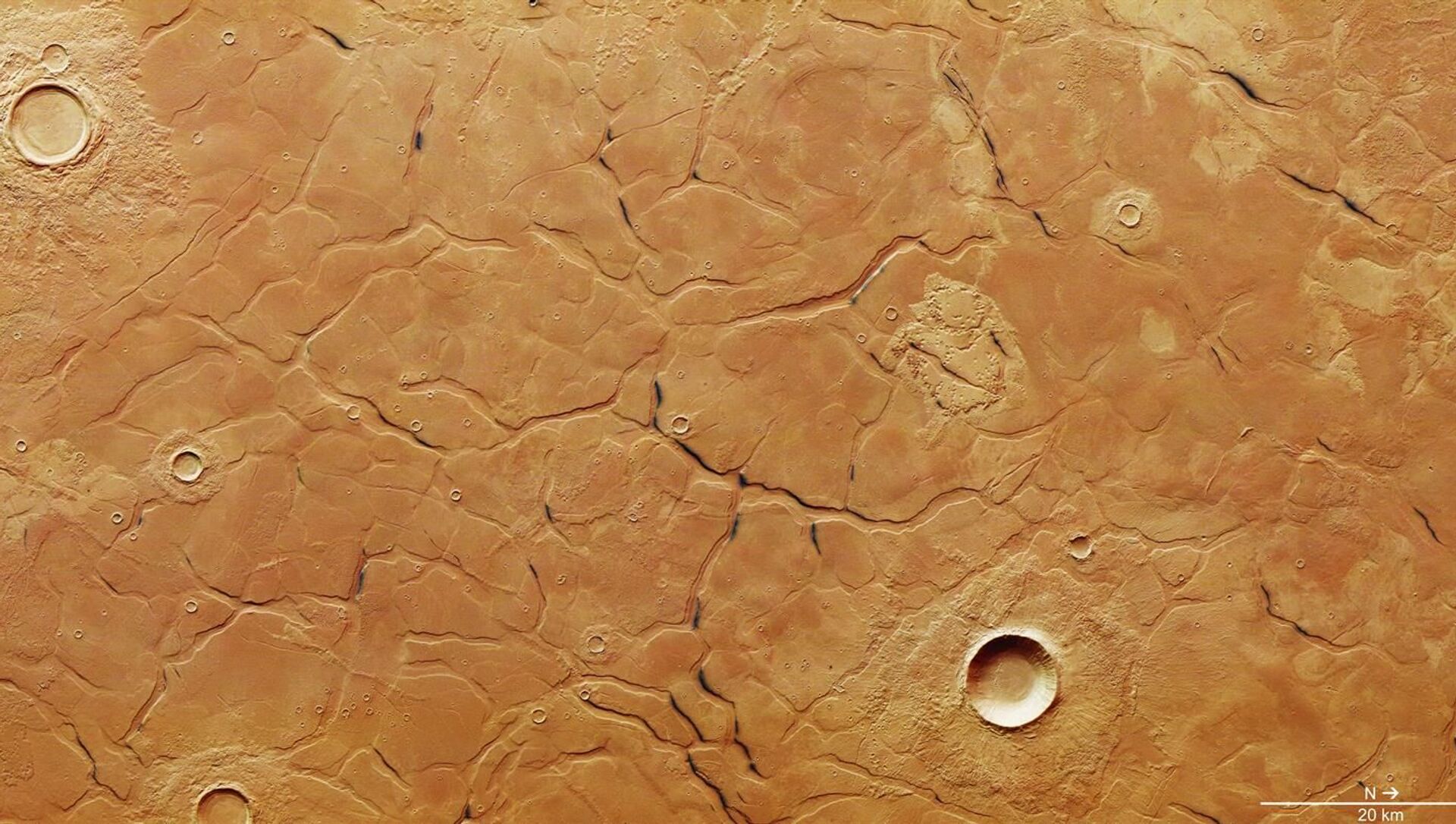 Похожая на лабиринт геологическая структура на Марсе - 俄羅斯衛星通訊社, 1920, 11.02.2021