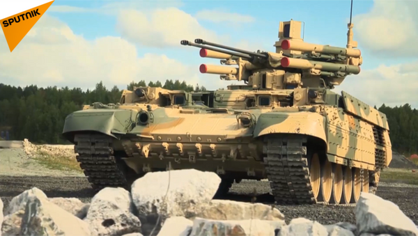 俄国防部展示“终结者”坦克战斗能力 - 俄罗斯卫星通讯社