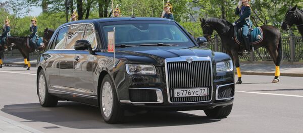 Автомобиль Aurus кортежа президента РФ - 俄罗斯卫星通讯社