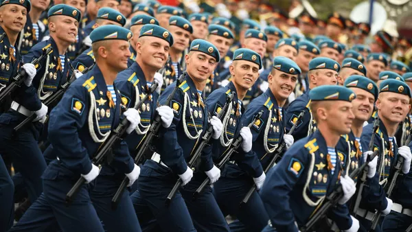Военнослужащие парадных расчетов на генеральной репетиции военного парада на Красной площади - 俄羅斯衛星通訊社