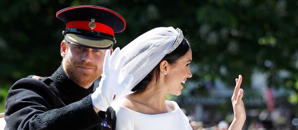 萨塞克斯公爵伉俪婚礼圆满结束两人离开温莎堡教堂 - 俄罗斯卫星通讯社