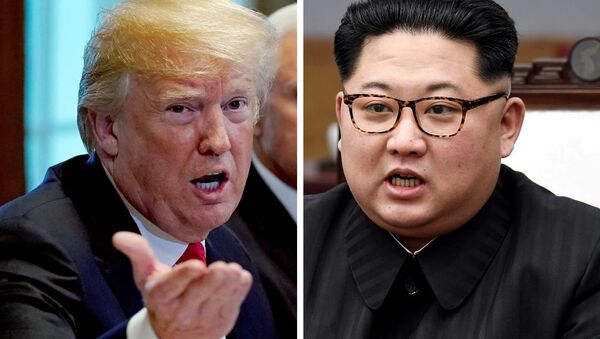 A combination photo shows U.S. President Donald Trump and North Korean leader Kim Jong Un - 俄羅斯衛星通訊社