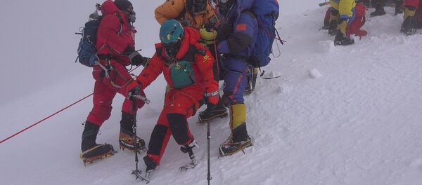 中國殘疾老人問鼎珠峰 暴風雪突至未能插上國旗 - 俄羅斯衛星通訊社