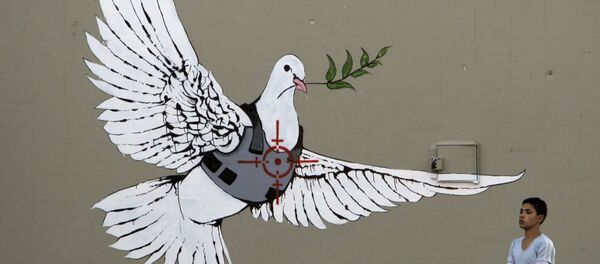 知名街头艺术家班克斯在俄个人首展展品投保1000万英镑 - 俄罗斯卫星通讯社