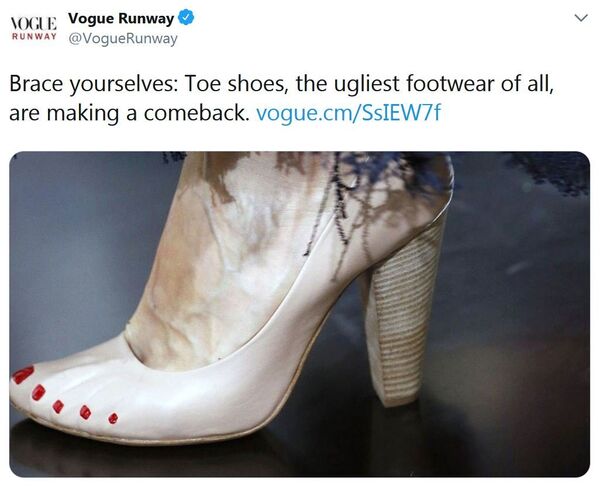 时尚设计师展示了“世界上最恶心的鞋子” - 俄罗斯卫星通讯社