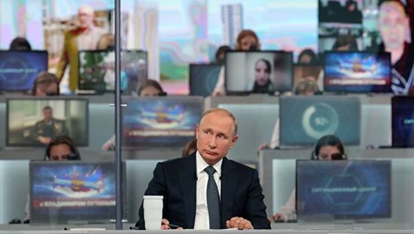 俄总统普京直播连线将于2019年6月20日举行 已开始收集问题 - 俄罗斯卫星通讯社