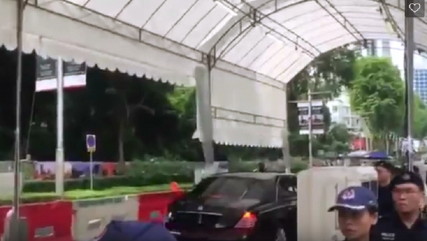金正恩的車隊在新加坡被人拍到 - 俄羅斯衛星通訊社